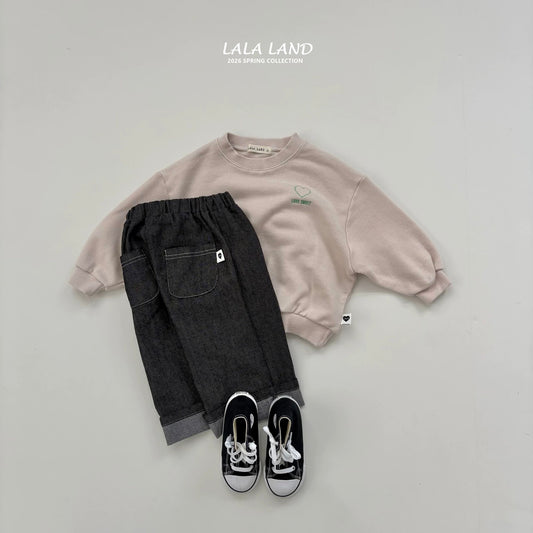 LaLa Land 卷邊縫線牛仔褲