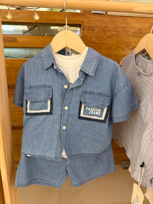 口袋FASH牛仔三件套